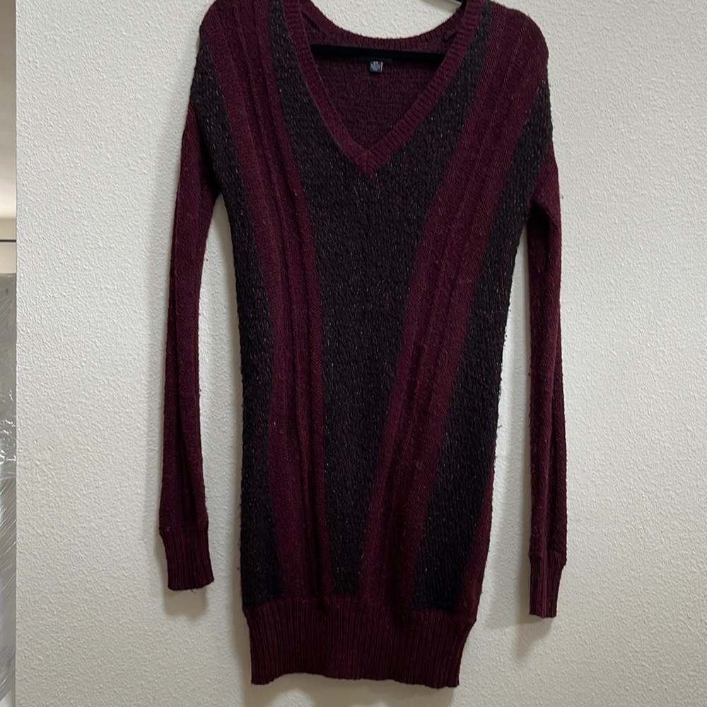 Patterned sweater dress